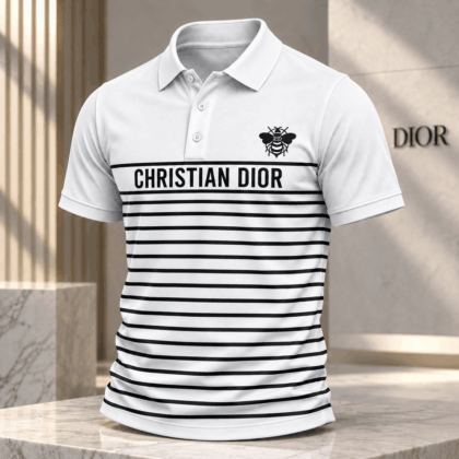 Dior | Bee Emblem Stripe Polo Shirt Holiday 2026 Edition