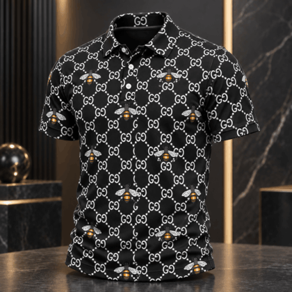 Gucci | Bee Monogram Lattice Polo Shirt Winter 2026 Drop