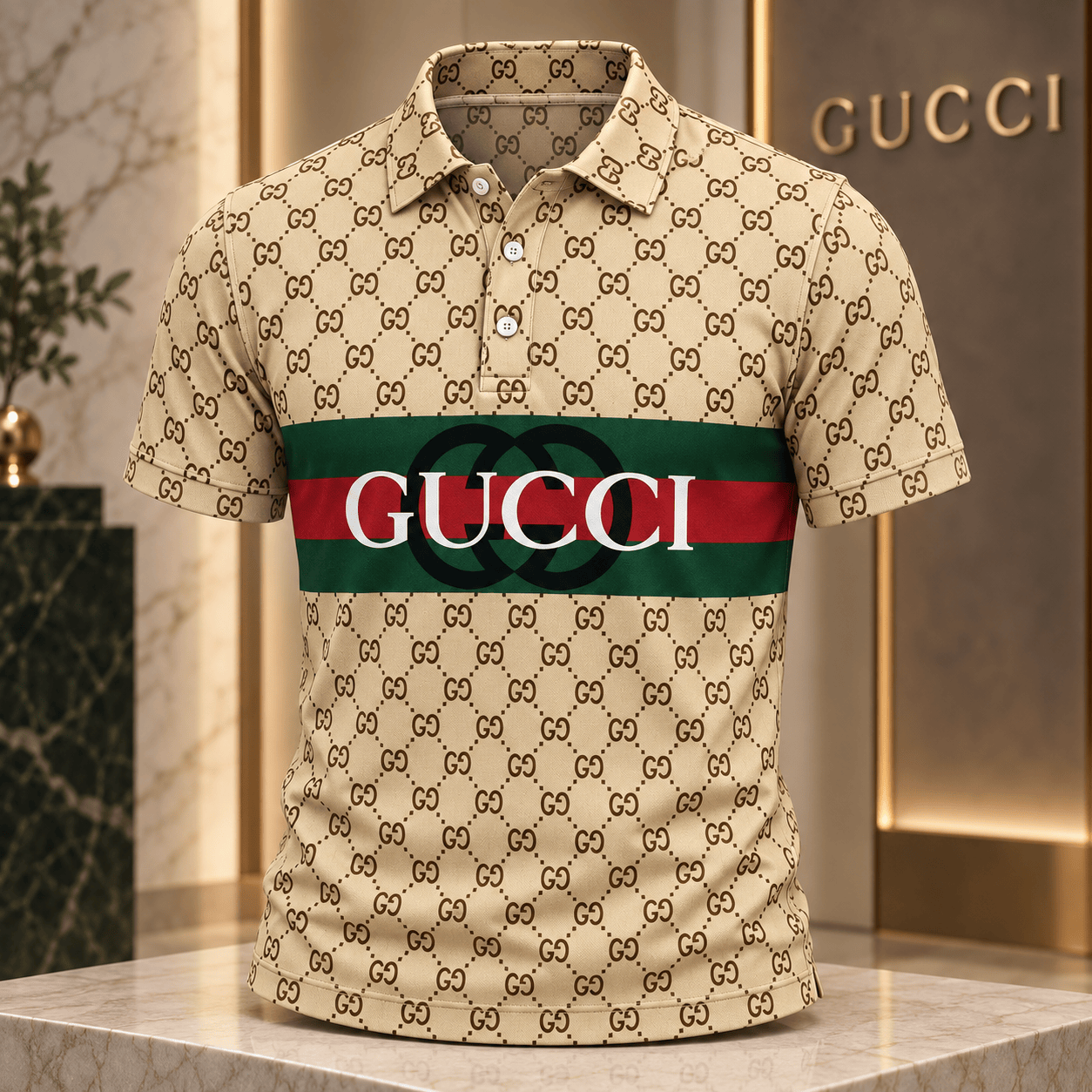 Gucci | Monogram Web Stripe Polo Shirt Winter 2026 Drop