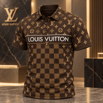 Louis Vuitton | Monogram Checkerboard Panel Polo Shirt Christmas 2026 Collection