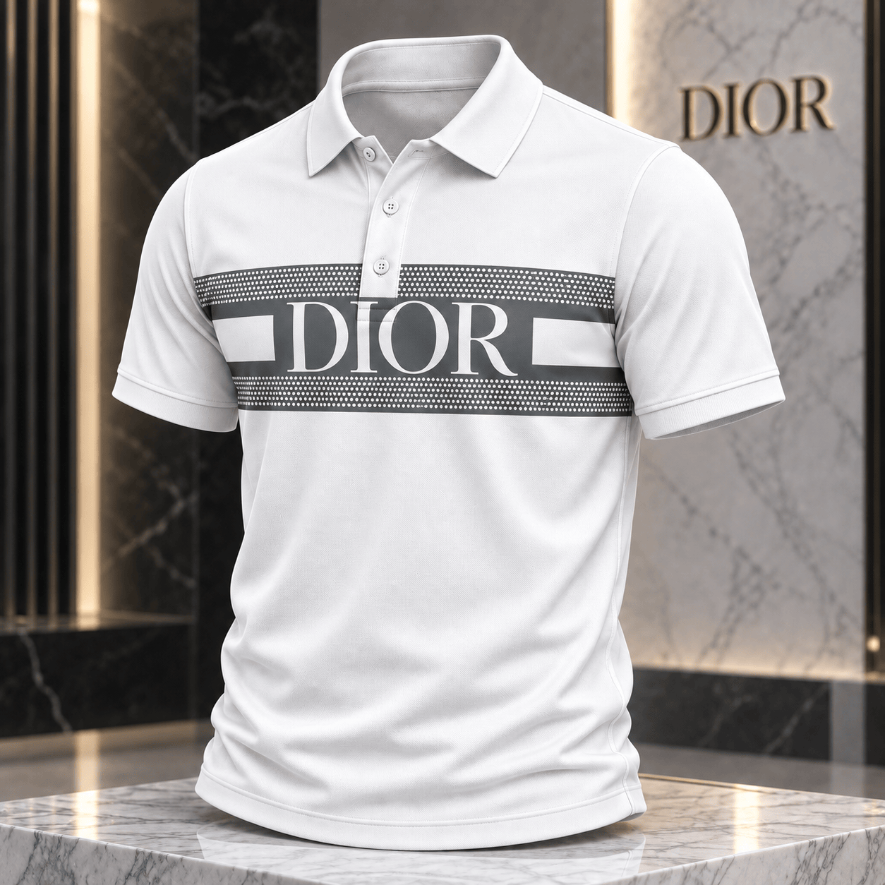 Dior | Dotted Logo Stripe Polo Shirt Holiday 2026 Edition