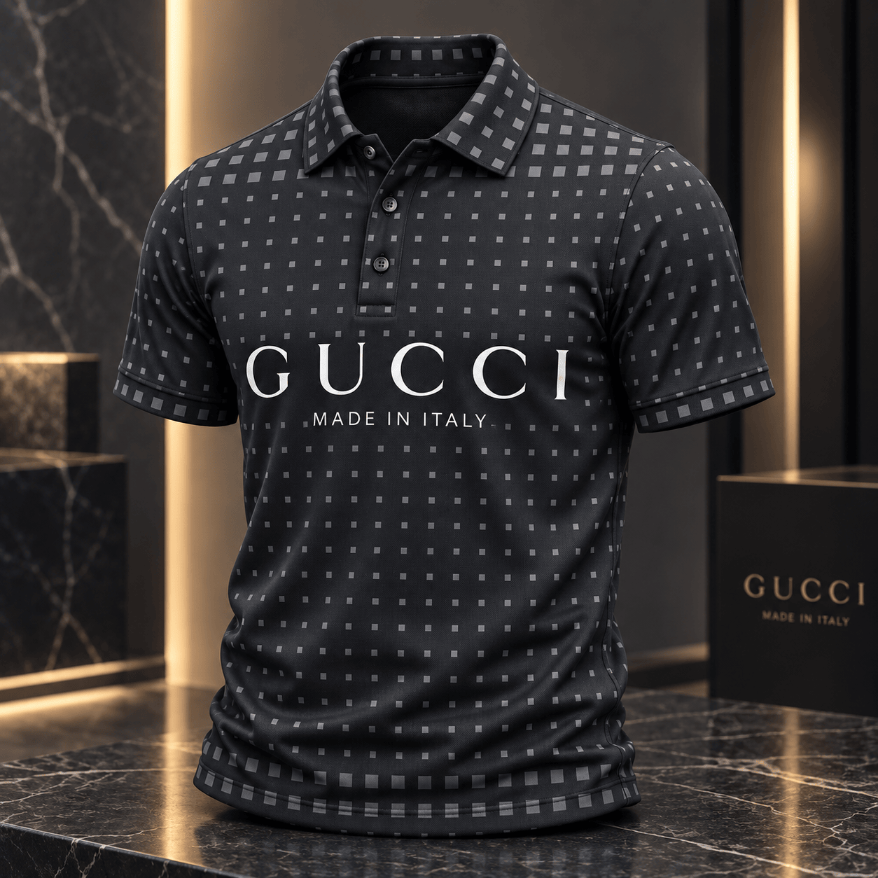 Gucci | Micro Square Logo Print Polo Shirt Winter 2026 Drop