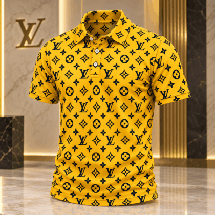 Louis Vuitton | Golden Monogram Print Polo Shirt Christmas 2026 Collection