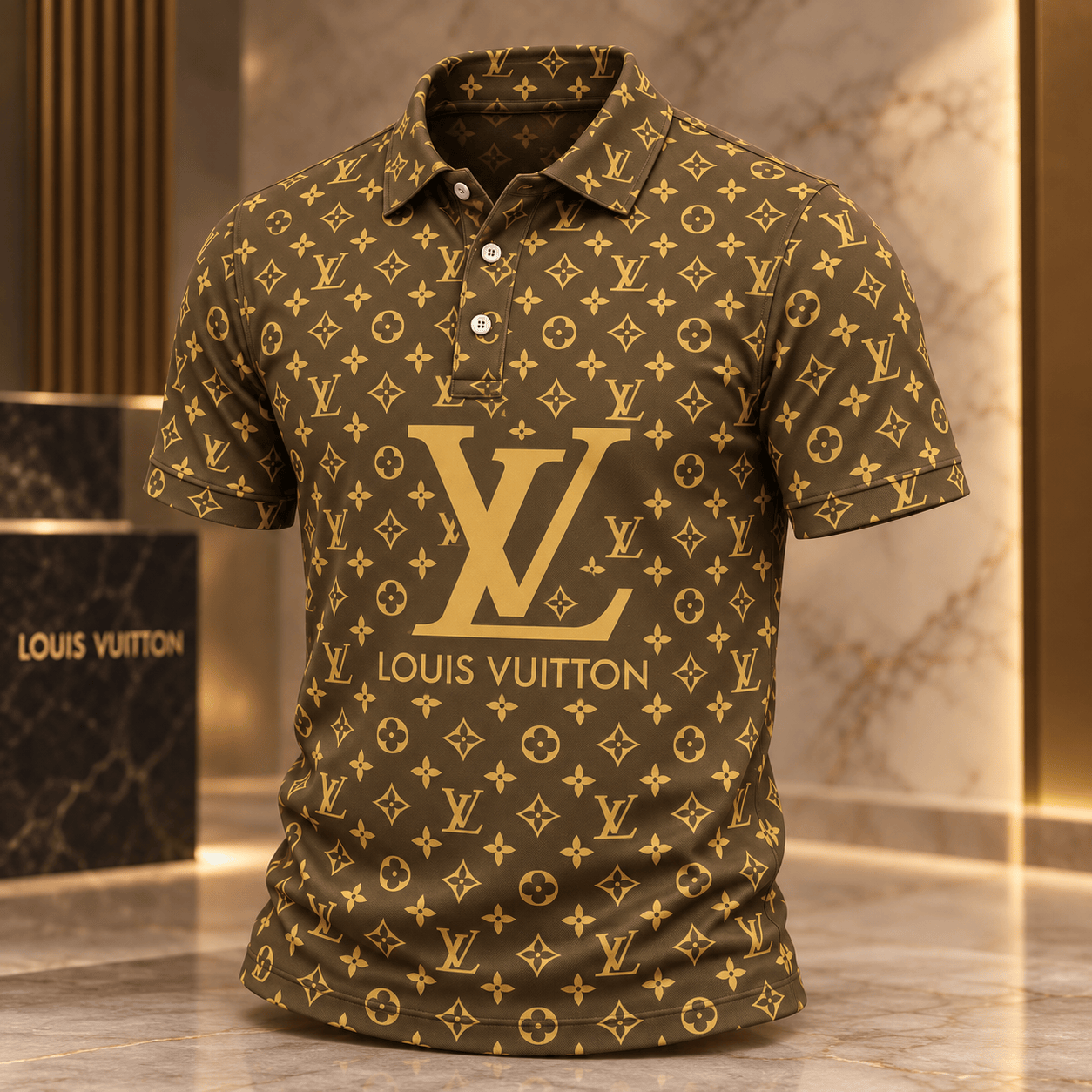 Louis Vuitton | Oversized Monogram Print Polo Shirt Christmas 2026 Collection