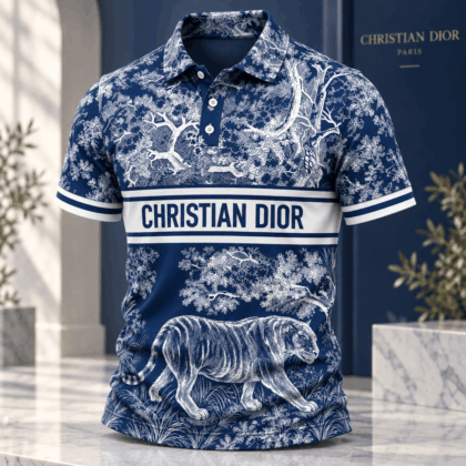 Dior | Toile Tiger Print Polo Shirt Holiday 2026 Edition