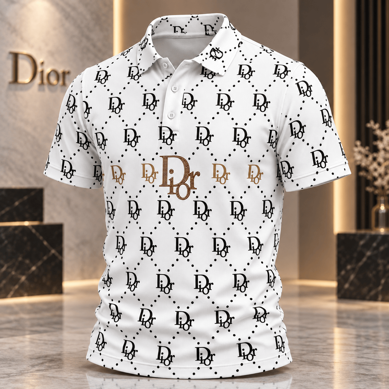 Dior | Dotted Diamond Monogram Polo Shirt Holiday 2026 Edition
