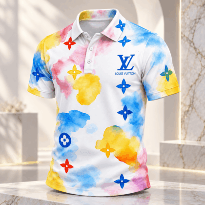 Louis Vuitton | Watercolor Monogram Print Polo Shirt Christmas 2026 Collection