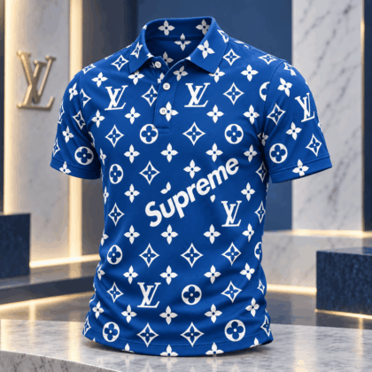 Louis Vuitton | Royal Blue Monogram Polo Shirt Christmas 2026 Collection