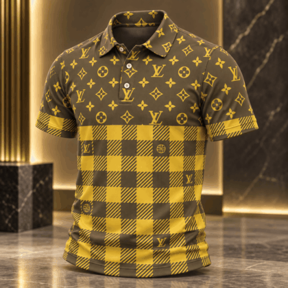 Louis Vuitton | Golden Monogram Checkerboard Polo Shirt Christmas 2026 Collection
