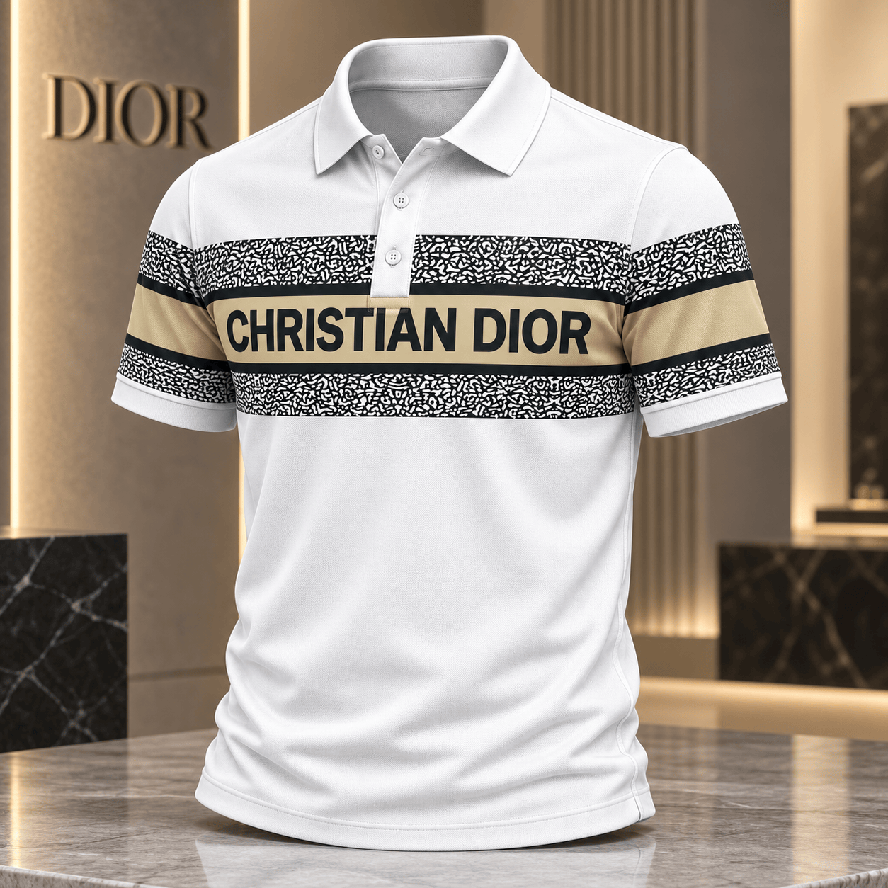 Dior | Abstract Logo Band Polo Shirt Christmas 2026 Edition