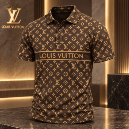 Louis Vuitton | Golden Monogram Stripe Polo Shirt Thanksgiving 2026 Collection