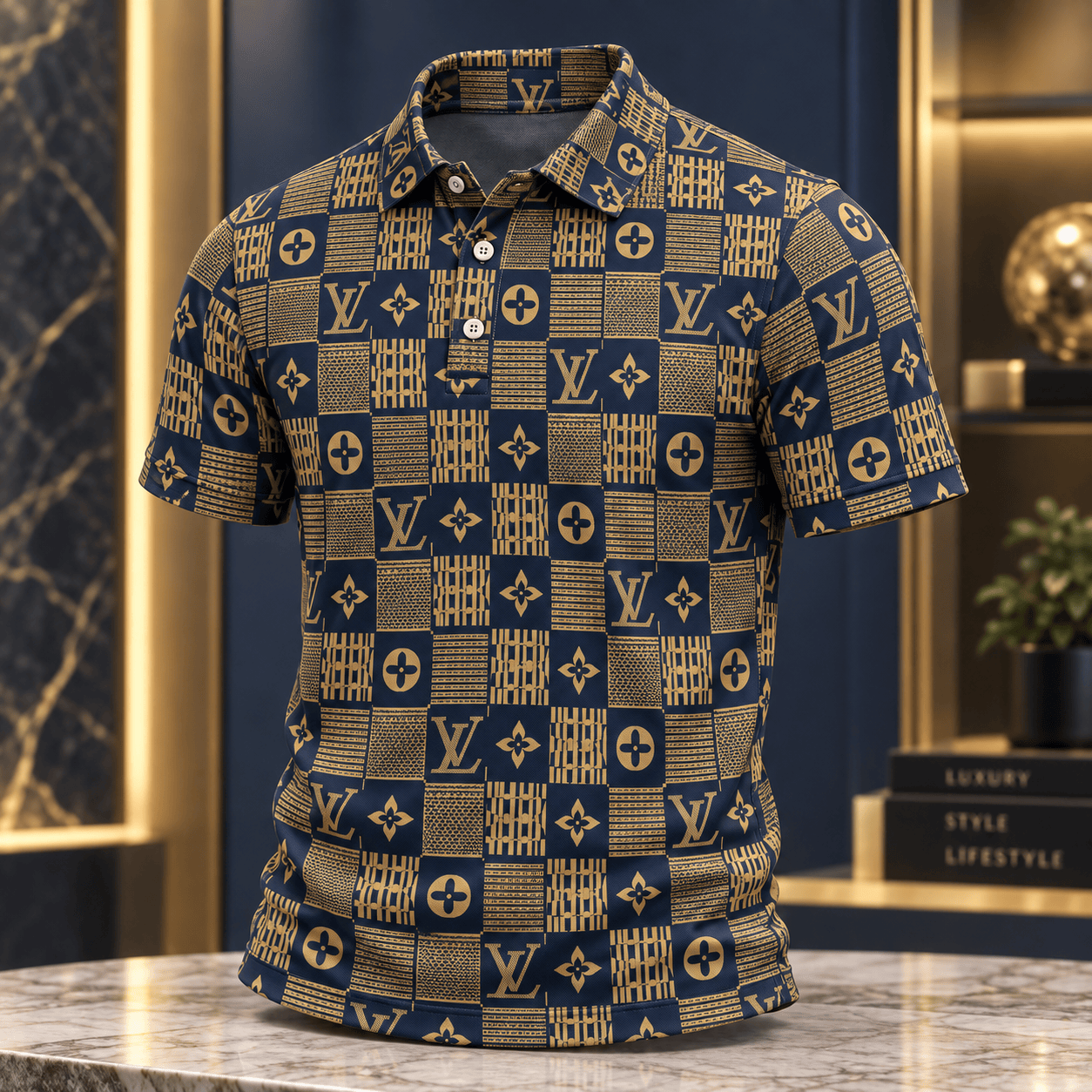 Louis Vuitton | Monogram Patchwork Print Polo Shirt Thanksgiving 2026 Collection