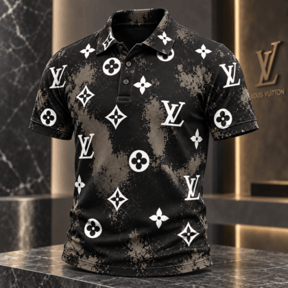 Louis Vuitton | Distressed Monogram Splatter Polo Shirt Thanksgiving 2026 Collection