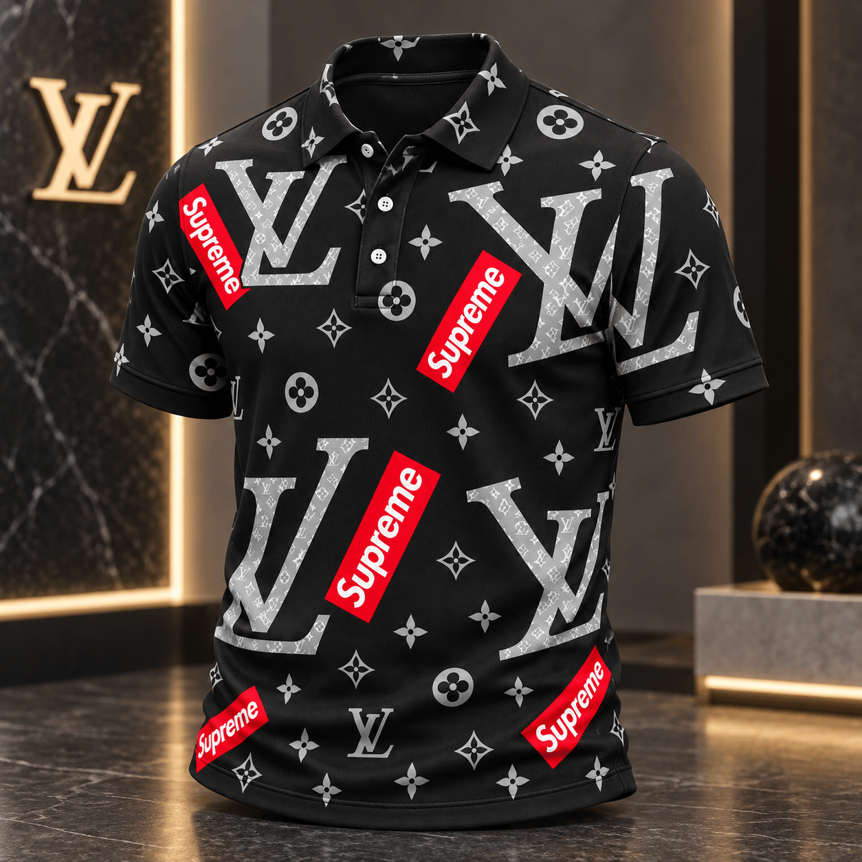 Louis Vuitton | Box Logo Monogram Print Polo Shirt Thanksgiving 2026 Collection