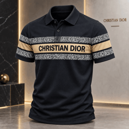 Dior | Abstract Graphic Stripe Polo Shirt Christmas 2026 Edition