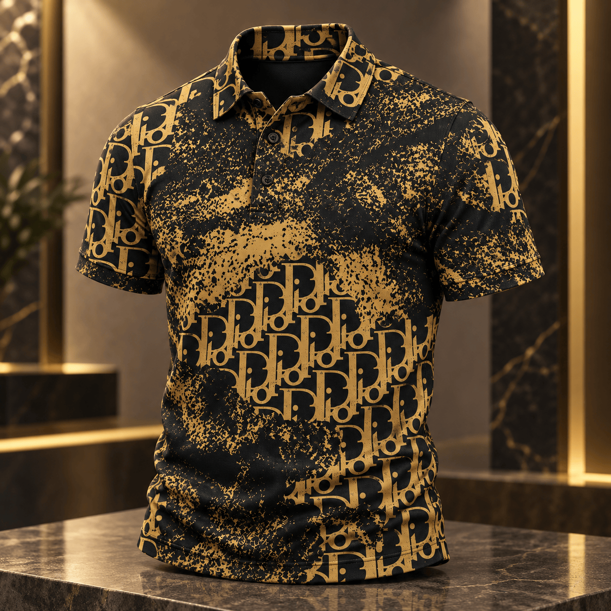 Dior | Distressed Oblique Monogram Polo Shirt Christmas 2026 Edition