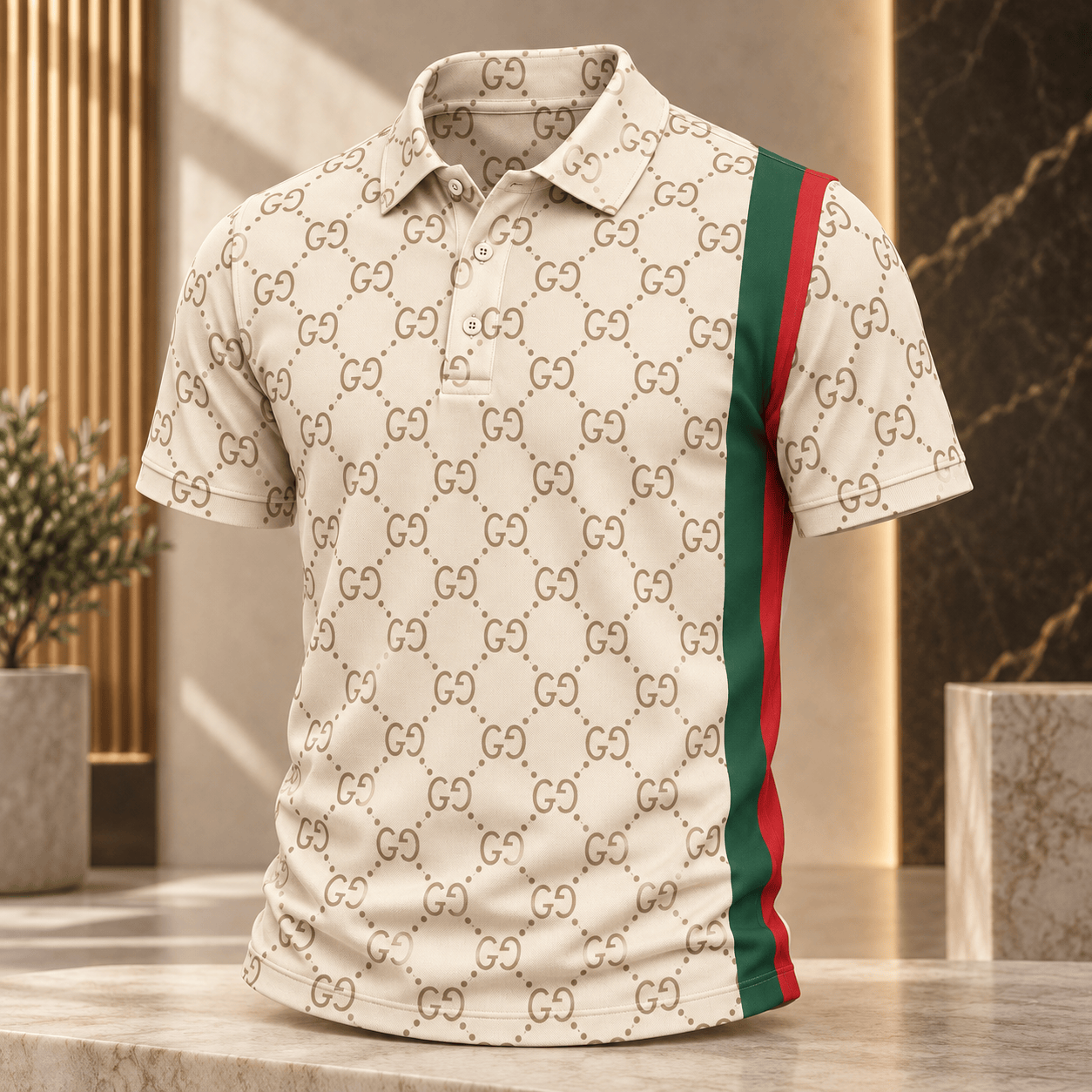 Gucci | Monogram Web Stripe Polo Shirt Winter 2026 Drop