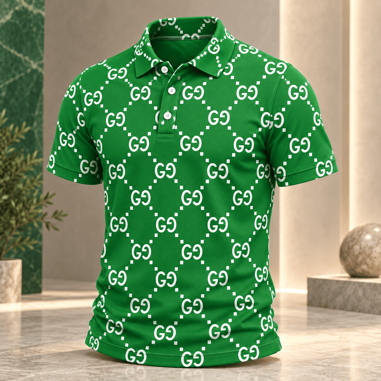 Gucci | Monogram Diamond Lattice Polo Shirt Winter 2026 Drop