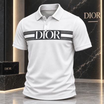 Dior | Logo Stripe Graphic Polo Shirt Christmas 2026 Edition