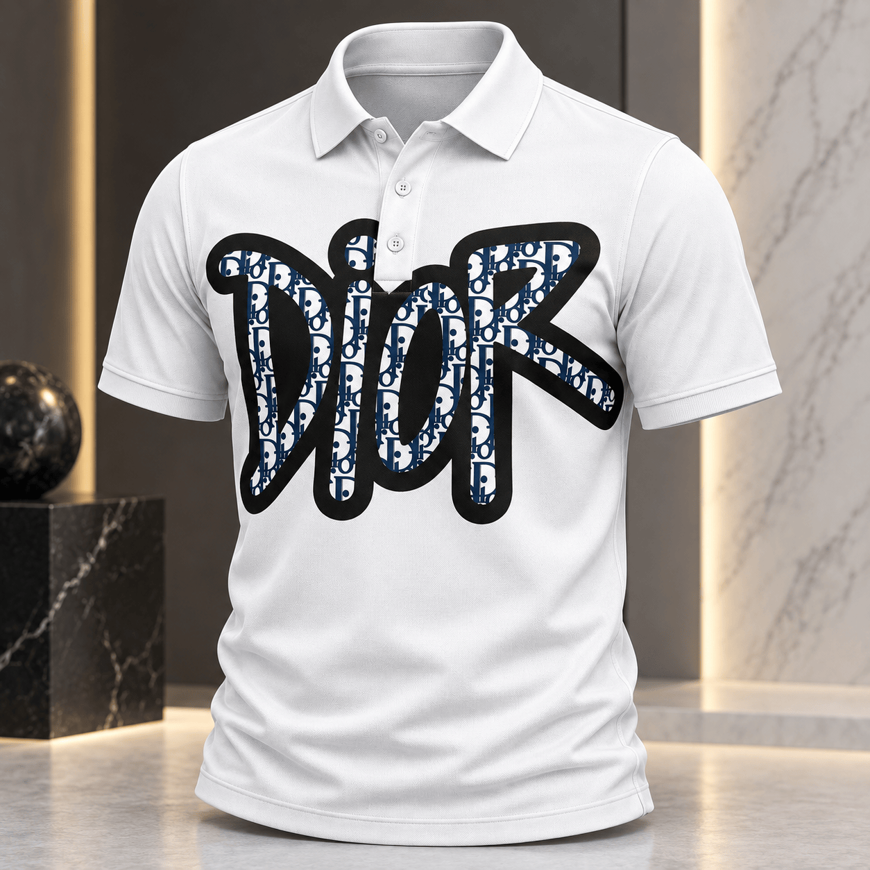 Dior | Oversized Monogram Script Polo Shirt Christmas 2026 Edition