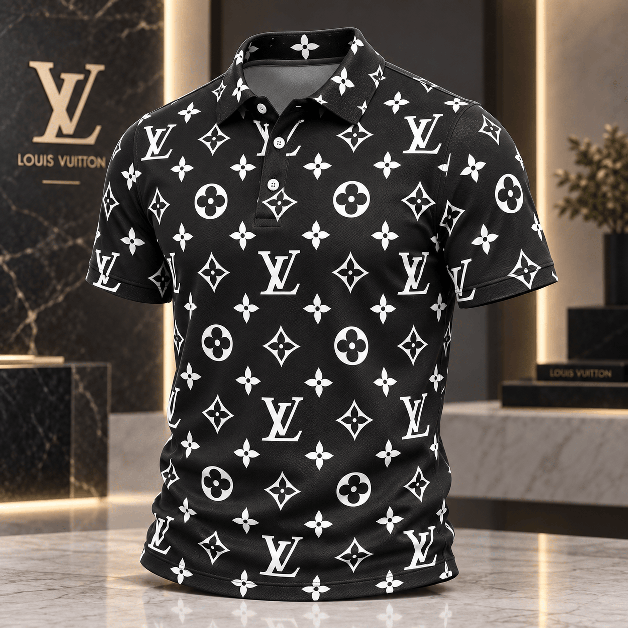 Louis Vuitton | Oversized Monogram Print Polo Shirt Thanksgiving 2026 Collection