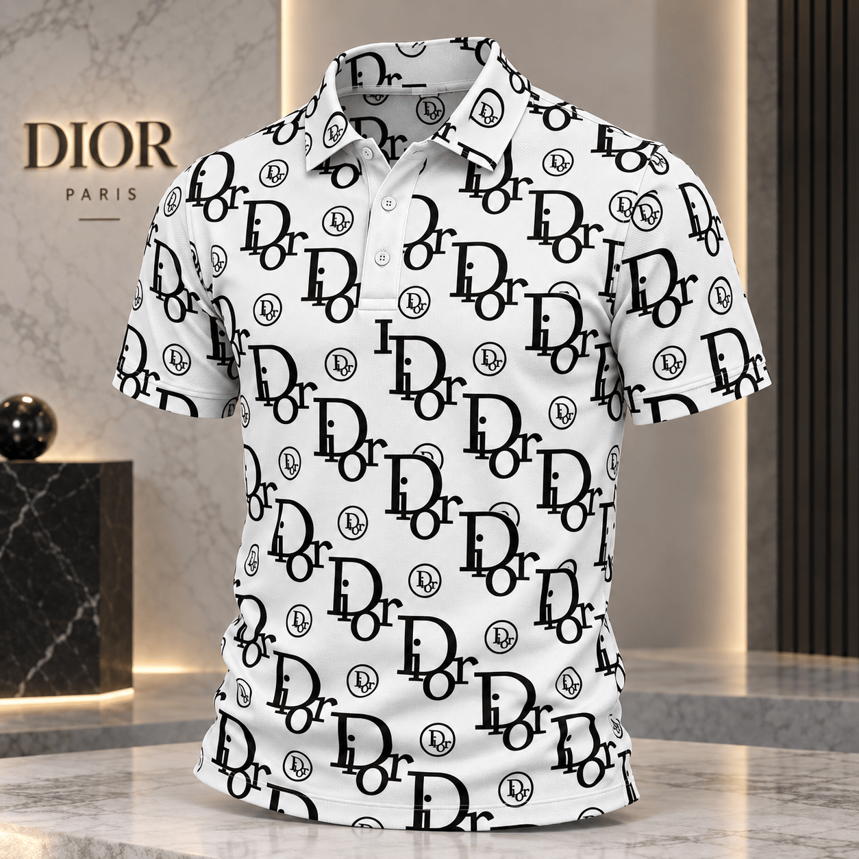 Dior | Oversized Logo Monogram Polo Shirt Christmas 2026 Edition