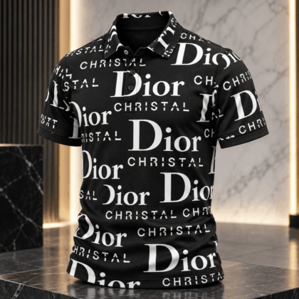 Dior | Monochrome Logo Typography Polo Shirt Christmas 2026 Edition