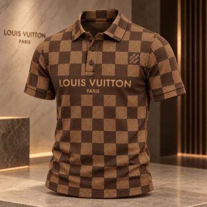Louis Vuitton | Signature Check Logo Band Polo Shirt Black Friday 2026 Collection