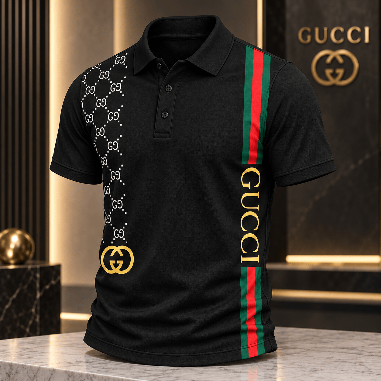 Gucci | Monogram Web Stripe Polo Shirt Winter 2026 Drop