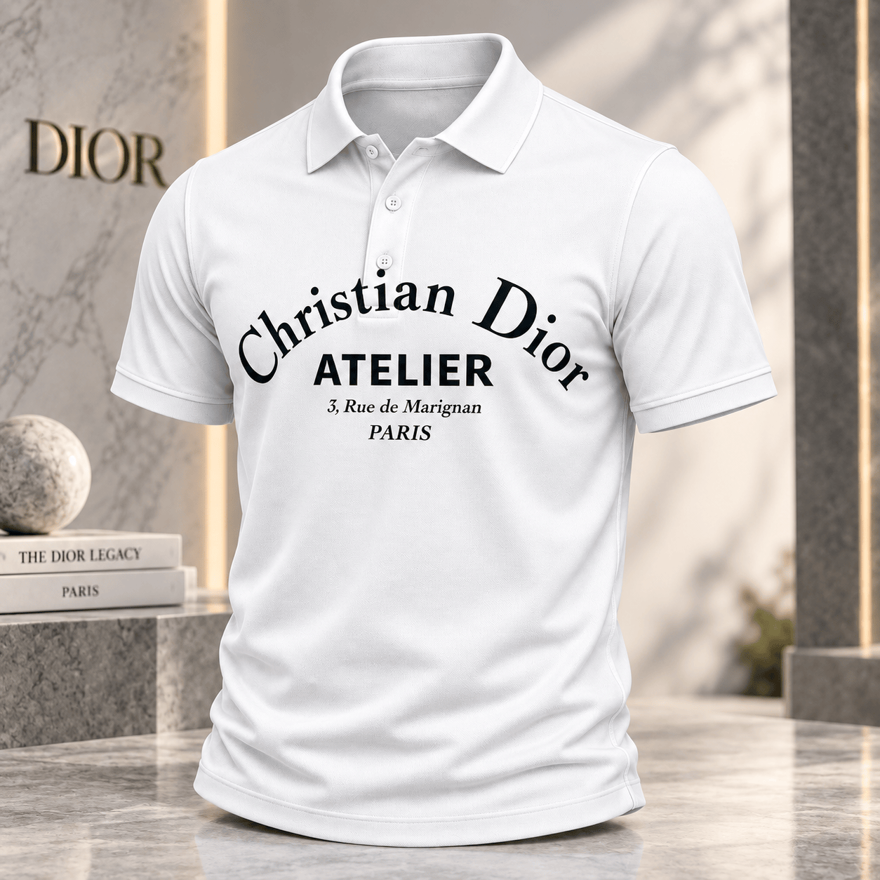 Dior | Atelier Paris Typography Polo Shirt Christmas 2026 Edition