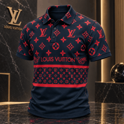 Louis Vuitton | Crimson Monogram Stripe Polo Shirt Black Friday 2026 Collection