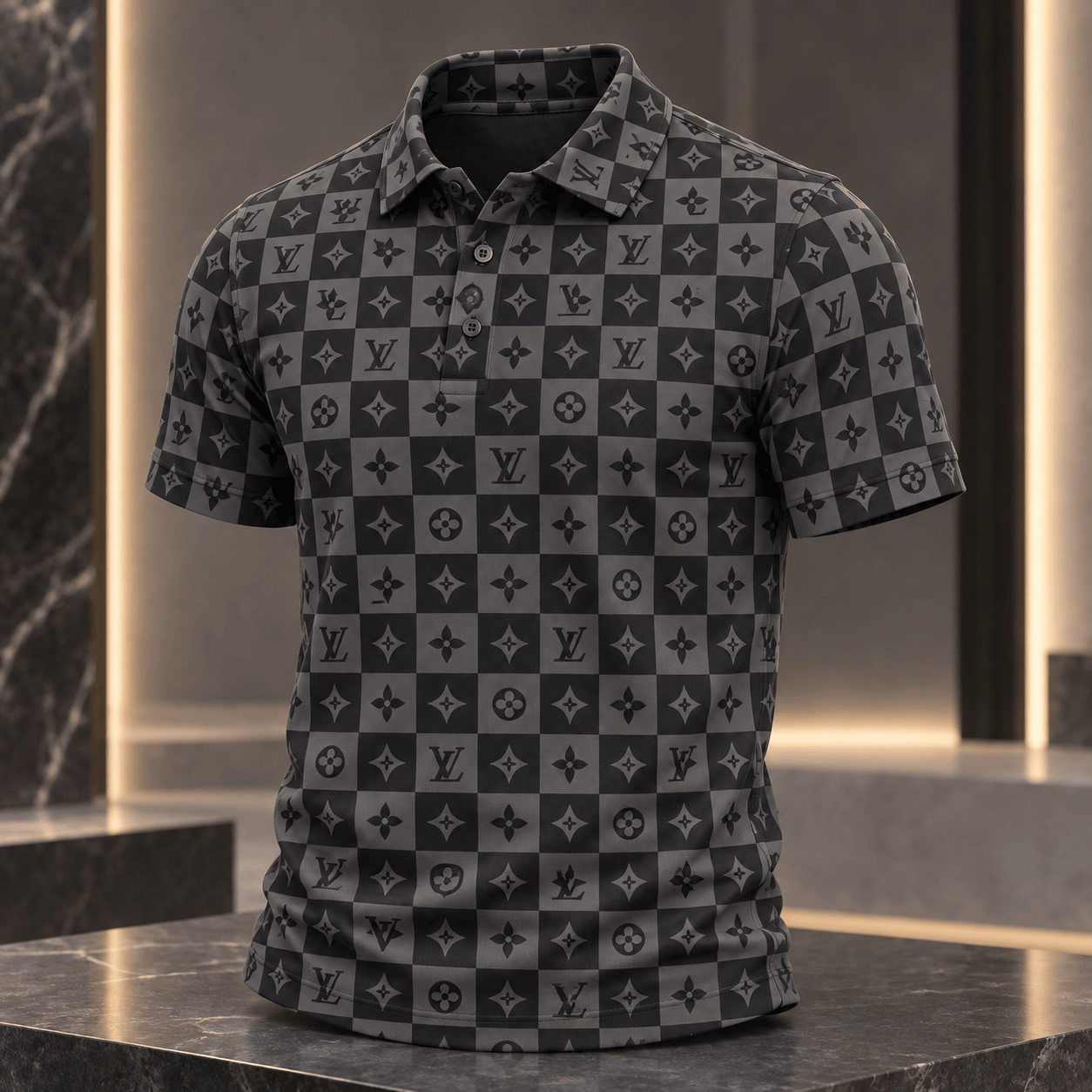 Louis Vuitton | Monogram Checkerboard Print Polo Shirt Black Friday 2026 Collection