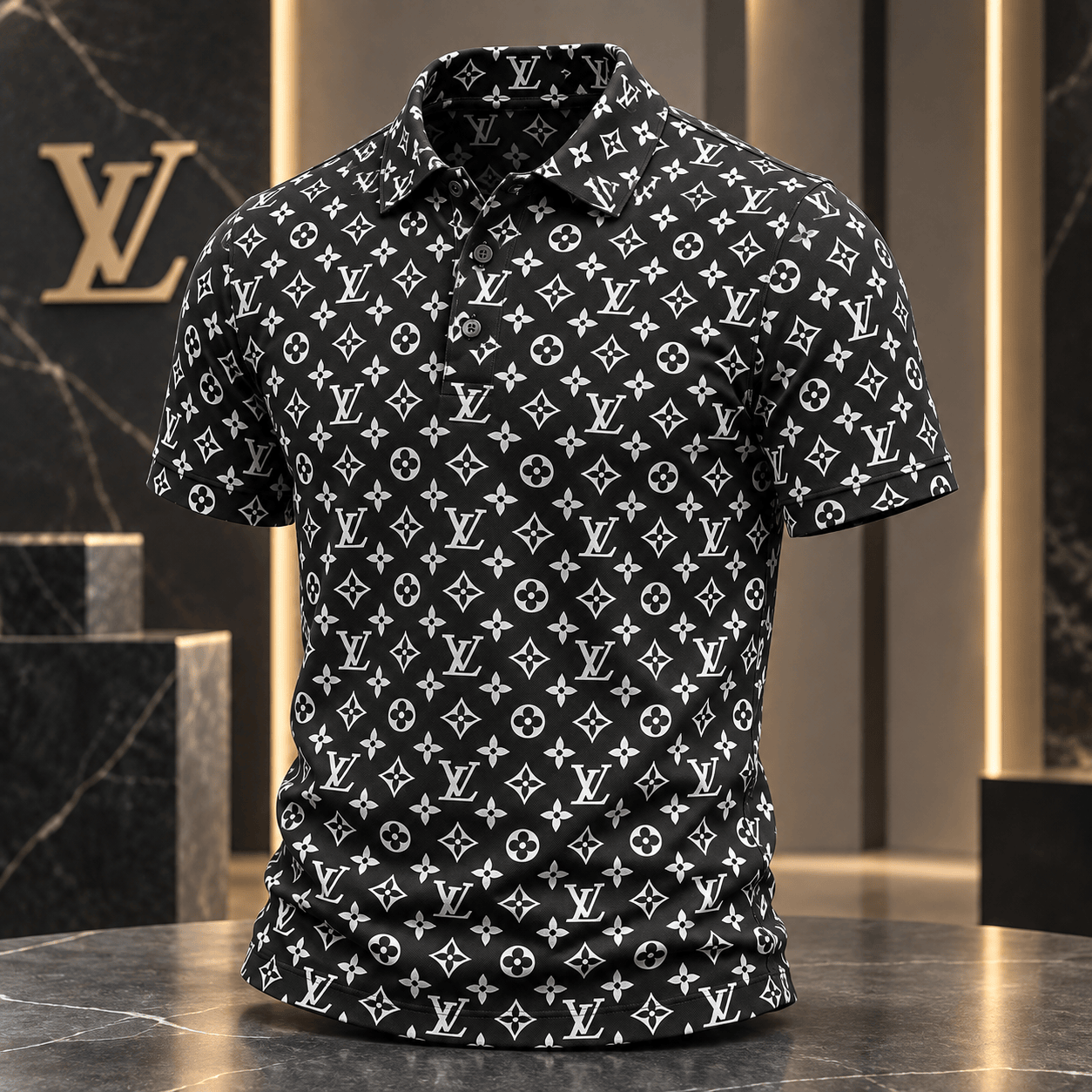Louis Vuitton | Monochrome Allover Monogram Polo Shirt Black Friday 2026 Collection