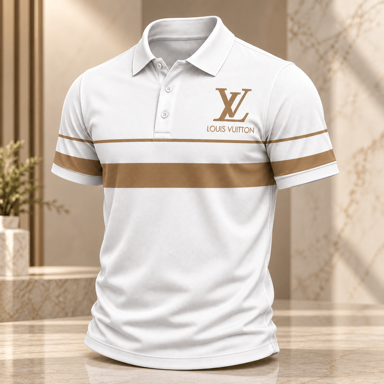 Louis Vuitton | Camel Chest Stripe Polo Shirt Black Friday 2026 Collection