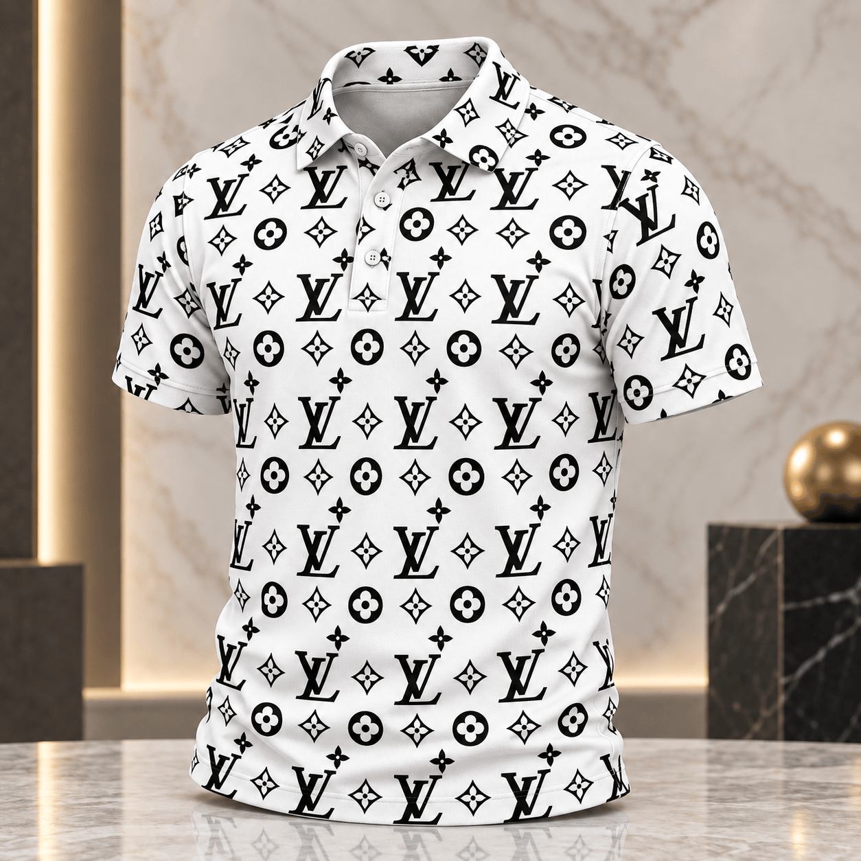 Louis Vuitton | Monochrome Oversized Monogram Polo Shirt Black Friday 2026 Collection