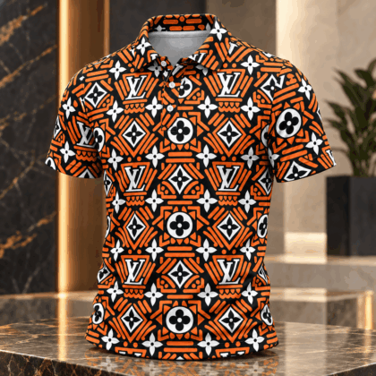Louis Vuitton | Orange Geometric Monogram Polo Shirt Black Friday 2026 Collection