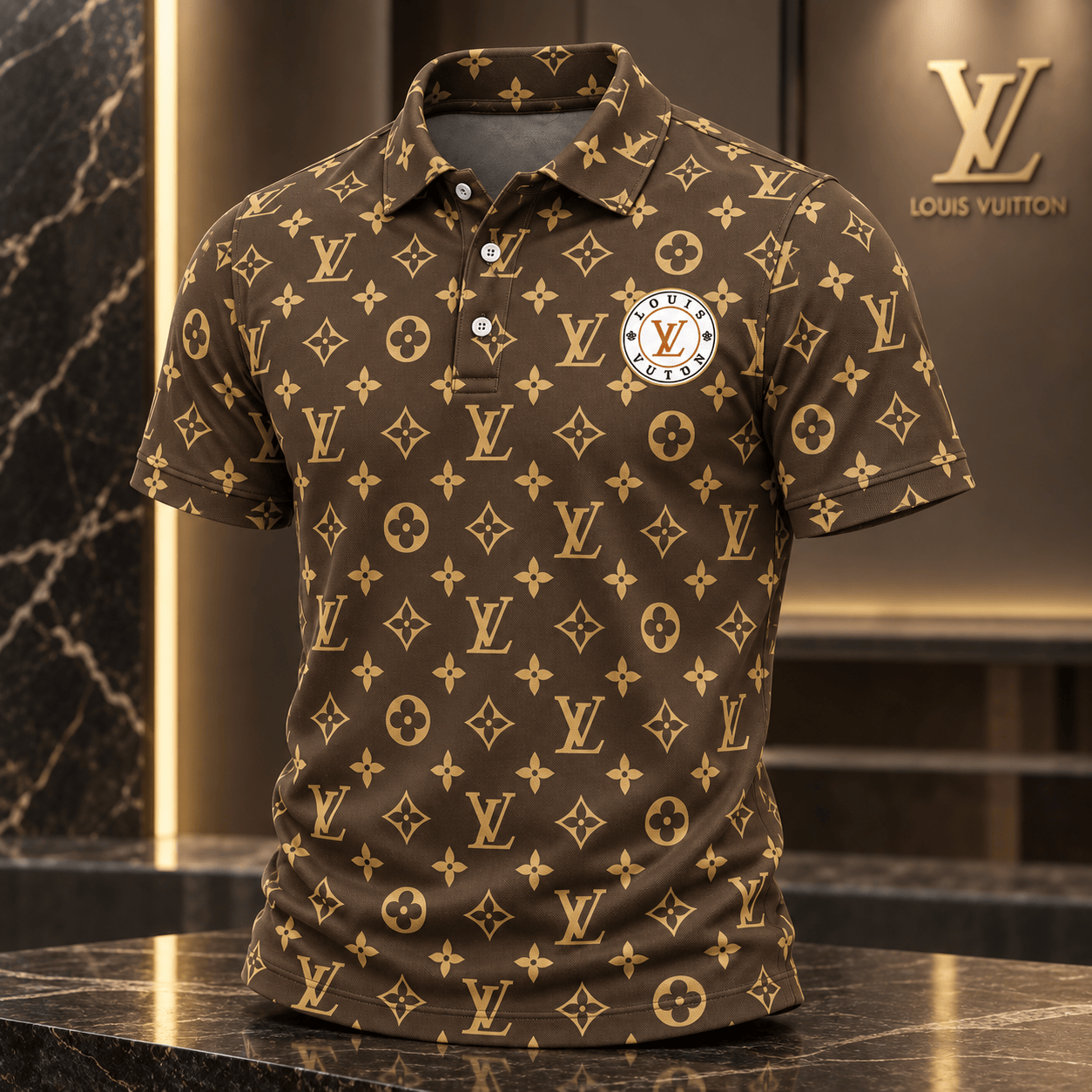 Louis Vuitton | Classic Brown Monogram Polo Shirt Year-End 2026 Collection