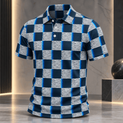 Louis Vuitton | Electric Brushstroke Check Polo Shirt Year-End 2026 Collection