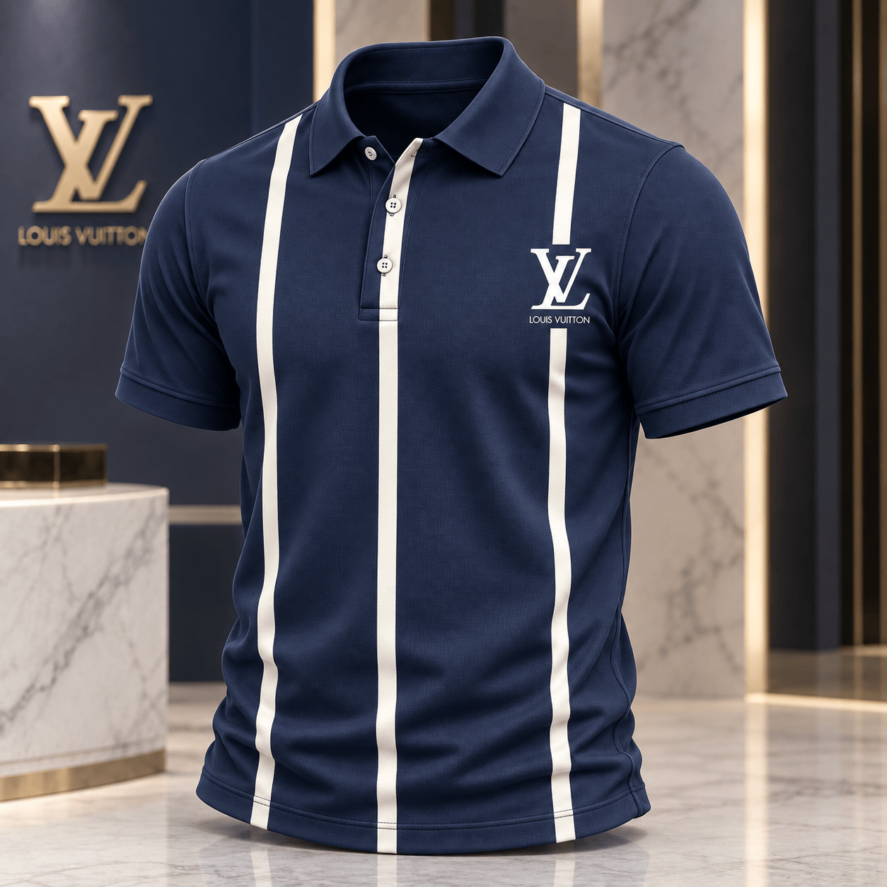 Louis Vuitton | Signature Vertical Stripe Polo Shirt Year-End 2026 Collection