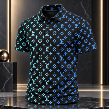 Louis Vuitton | Blue Gradient Monogram Polo Shirt Year-End 2026 Collection