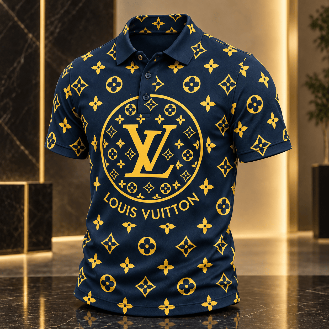 Louis Vuitton | Golden Monogram Medallion Print Polo Shirt Year-End 2026 Collection