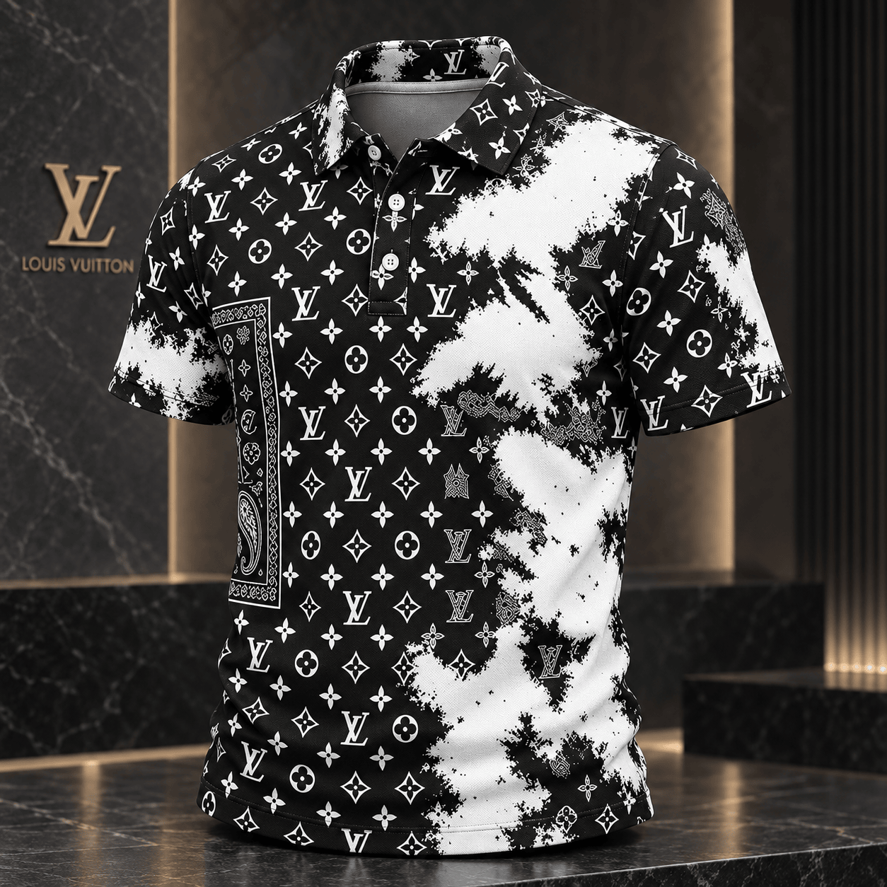 Louis Vuitton | Monogram Bandana Splash Polo Shirt Year-End 2026 Collection