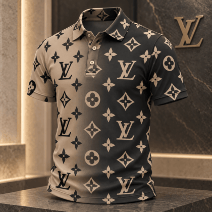 Louis Vuitton | Two-Tone Split Monogram Polo Shirt Year-End 2026 Collection