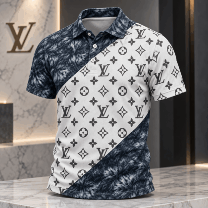 Louis Vuitton | Diagonal Monogram Feather Print Polo Shirt Year-End 2026 Collection