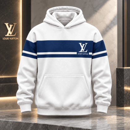 Louis Vuitton | Navy Varsity Stripe Hoodie Fall 2026 Collection