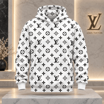 Louis Vuitton | Monochrome Monogram Print Hoodie Fall 2026 Collection