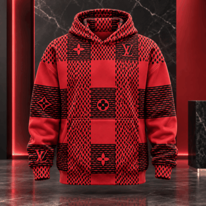 Louis Vuitton | Crimson Monogram Patchwork Hoodie Fall 2026 Collection