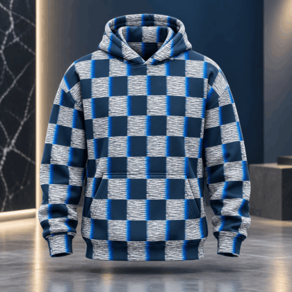 Louis Vuitton | Brushstroke Checkerboard Print Hoodie Fall 2026 Collection
