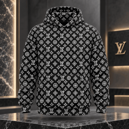 Louis Vuitton | Monochrome Monogram Print Hoodie Winter 2026 Collection