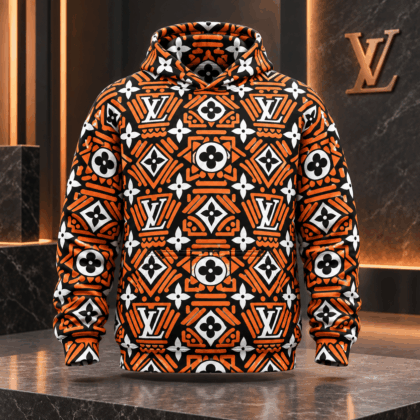 Louis Vuitton | Orange Geometric Monogram Hoodie Fall 2026 Collection